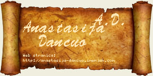 Anastasija Dančuo vizit kartica